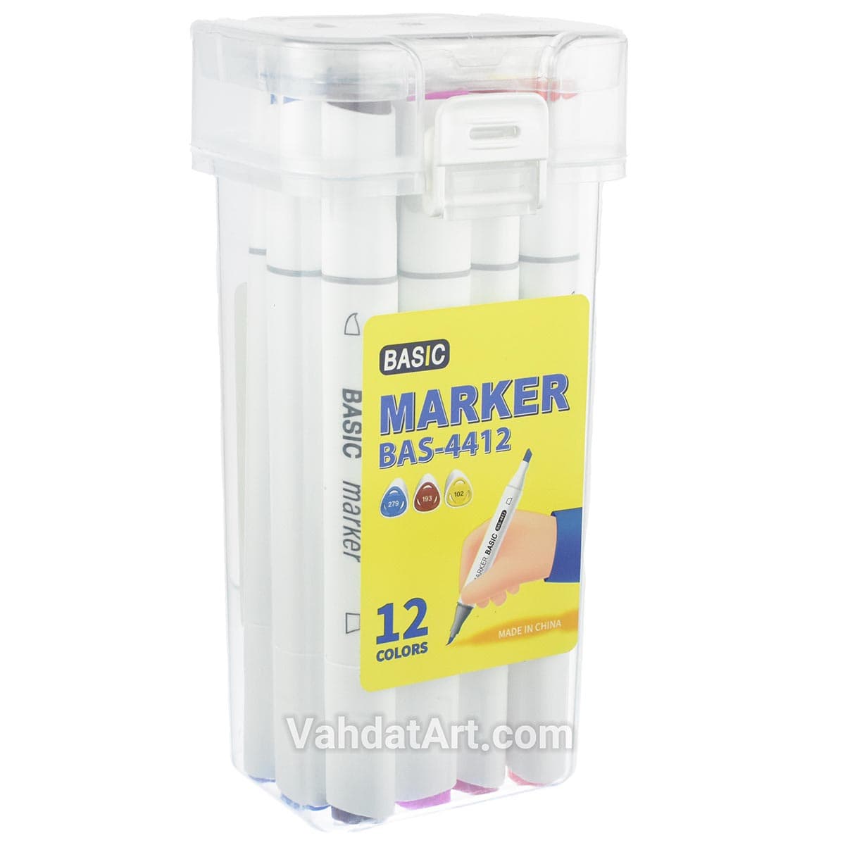 ماژیک راندو 12 رنگ بیسیک مدل BAS-4412 — تصویر ۵