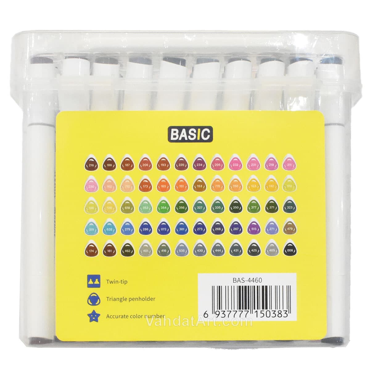 ماژیک راندو 60 رنگ بیسیک مدل BAS-4460 — تصویر ۵