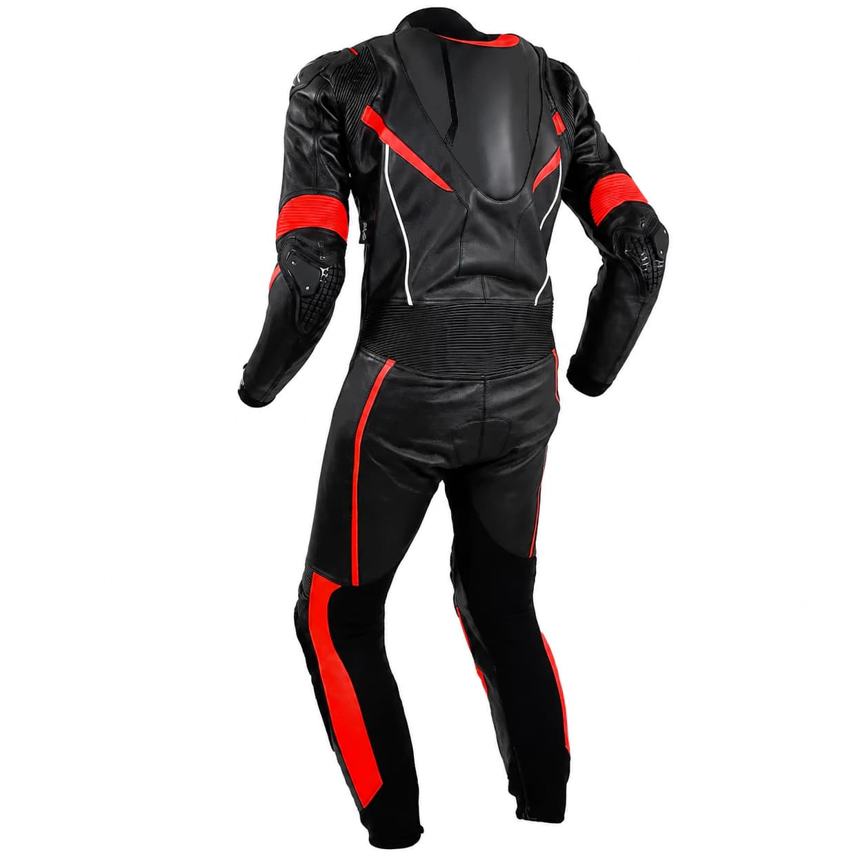 لباس ریسی یک تیکه اس پی ار اس مدل چرمی BLACK WHITE RED — تصویر ۲
