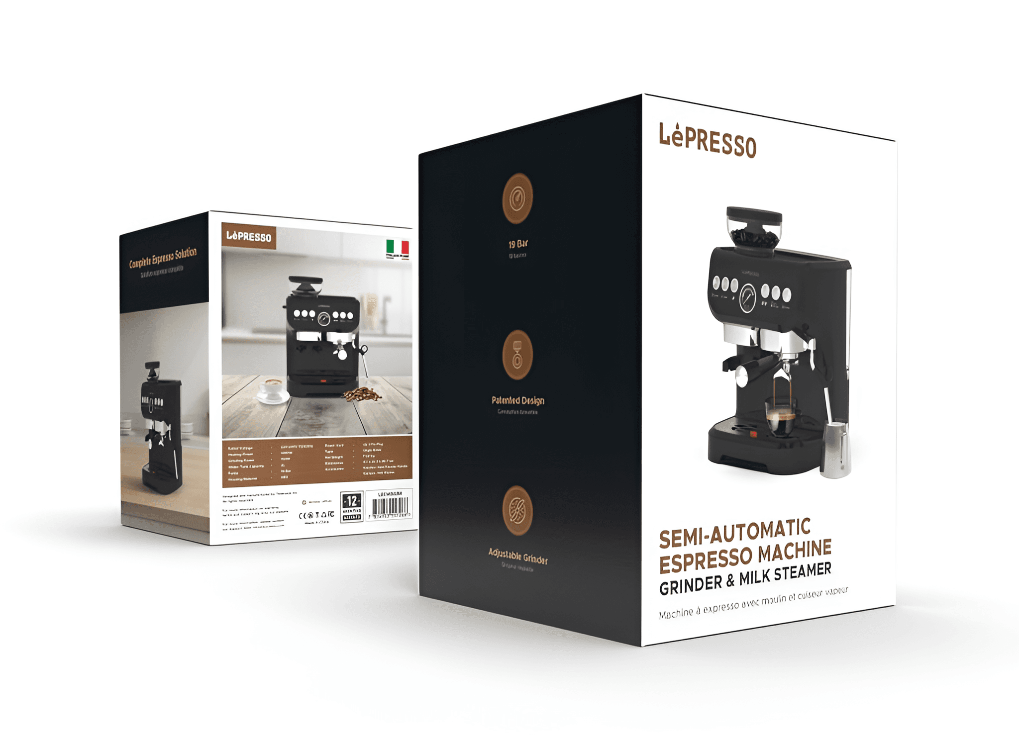 اسپرسوساز و آسیاب قهوه لپرسو LePresso Espresso Coffee Maker With Bean Grinder LECMBGDK — تصویر ۴