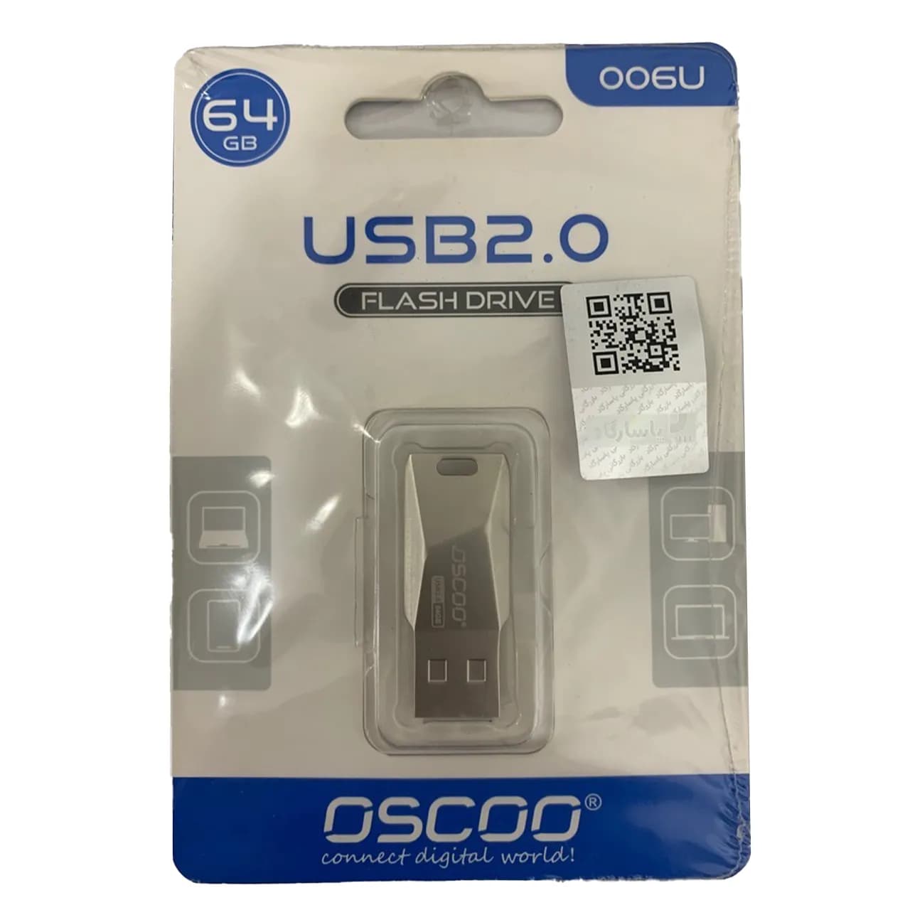 OSCOO 006U USB2.0 Flash Memory-64GB نقره ای (گارانتی پاسارگاد)