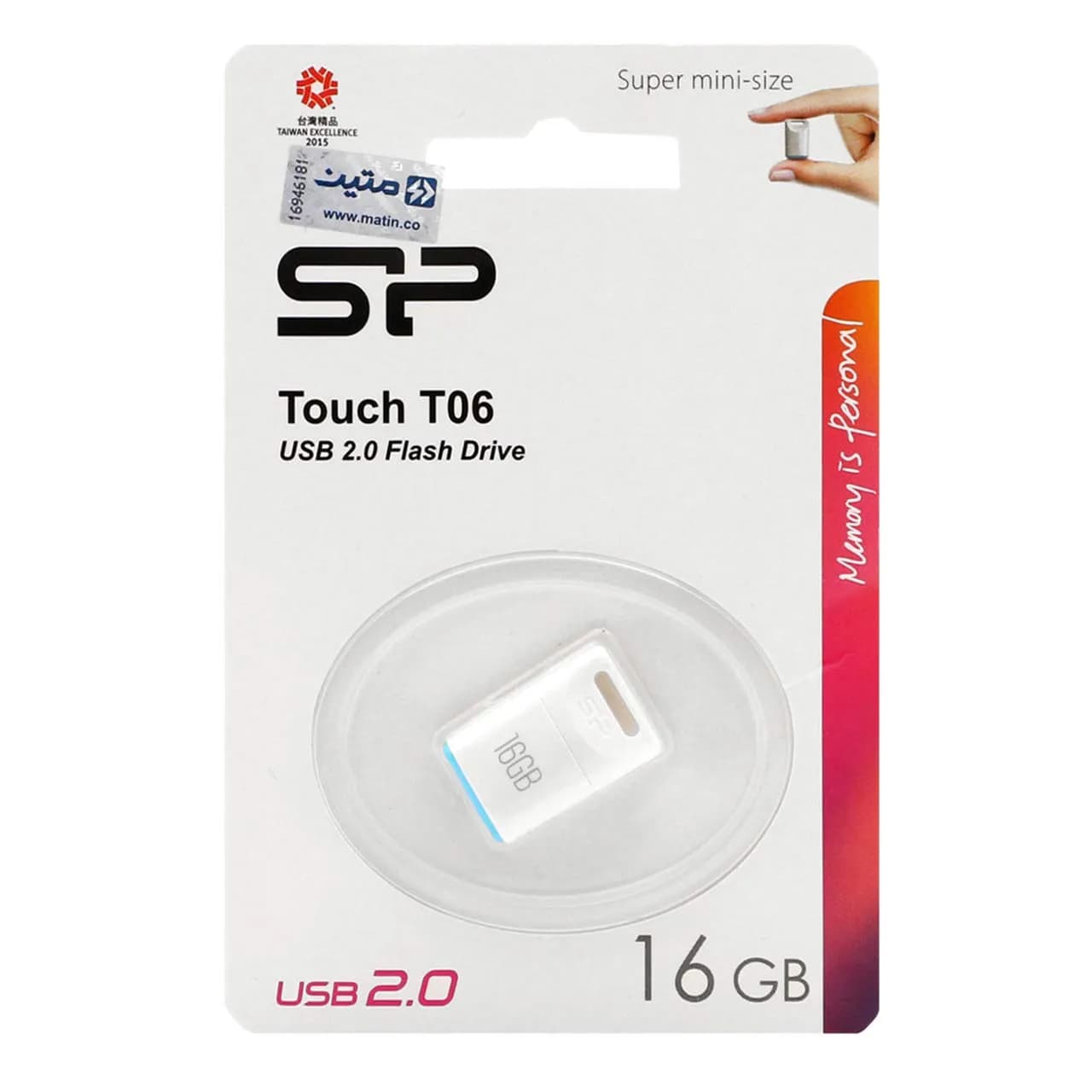 Silicon Power Touch T06 USB2.0 Flash Memory-16GB (گارانتی متین) سفید