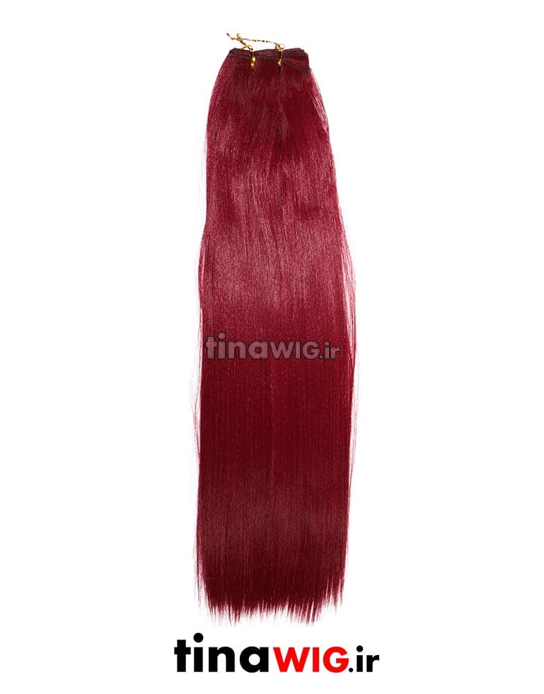 موی سر دوخت ریسه ای فانتزی قرمز لاکی کد 850A