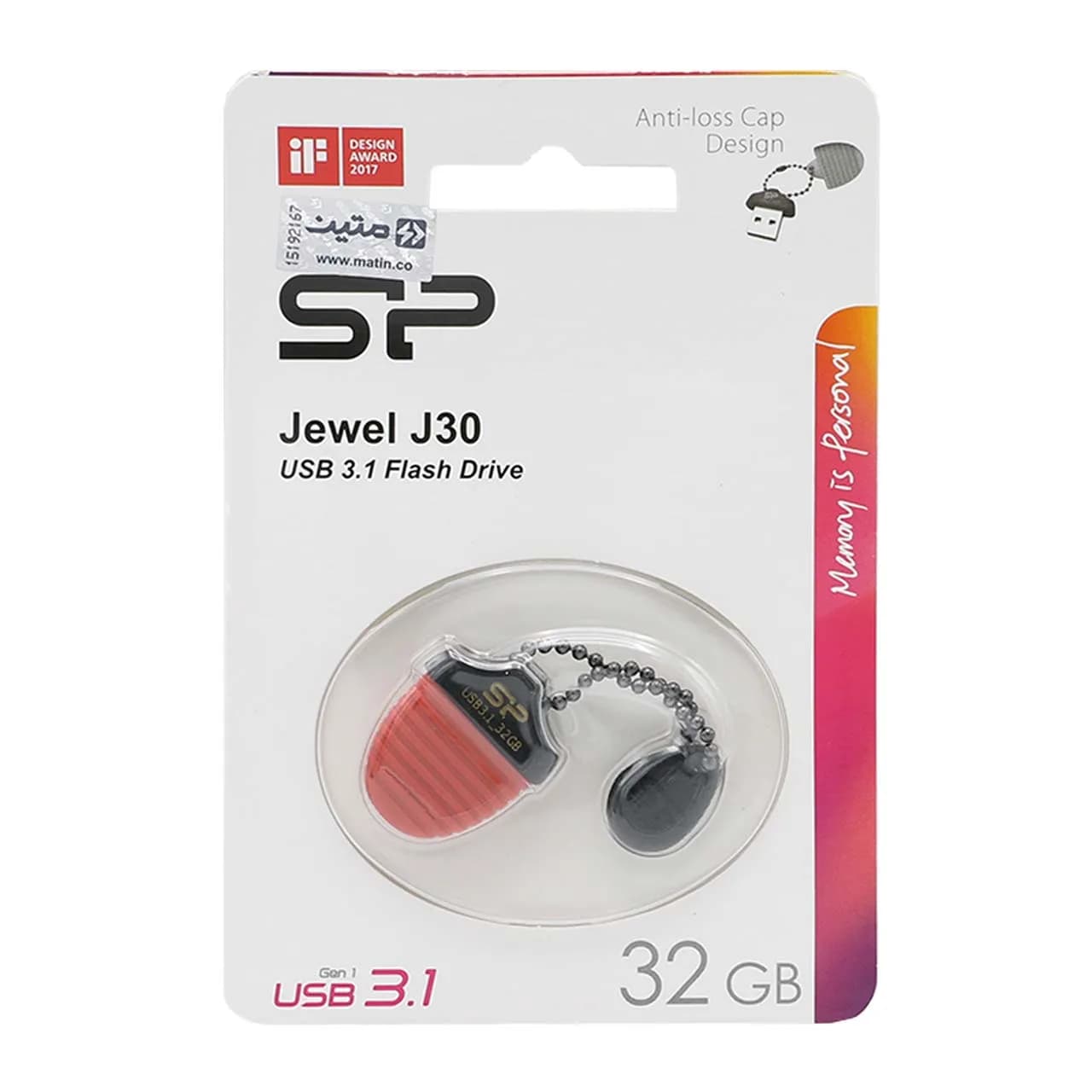 Silicon Power JEWEL J30 USB3.1 Flash Memory-32GB(گارانتی متین)