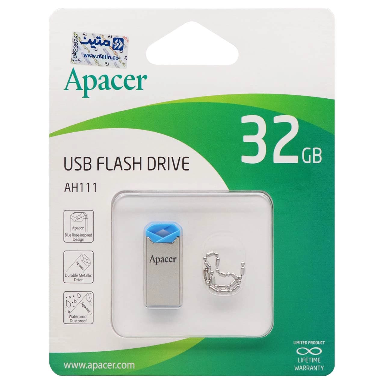Apacer AH111 USB2.0 Flash Memory-32GB(گارانتی متین)