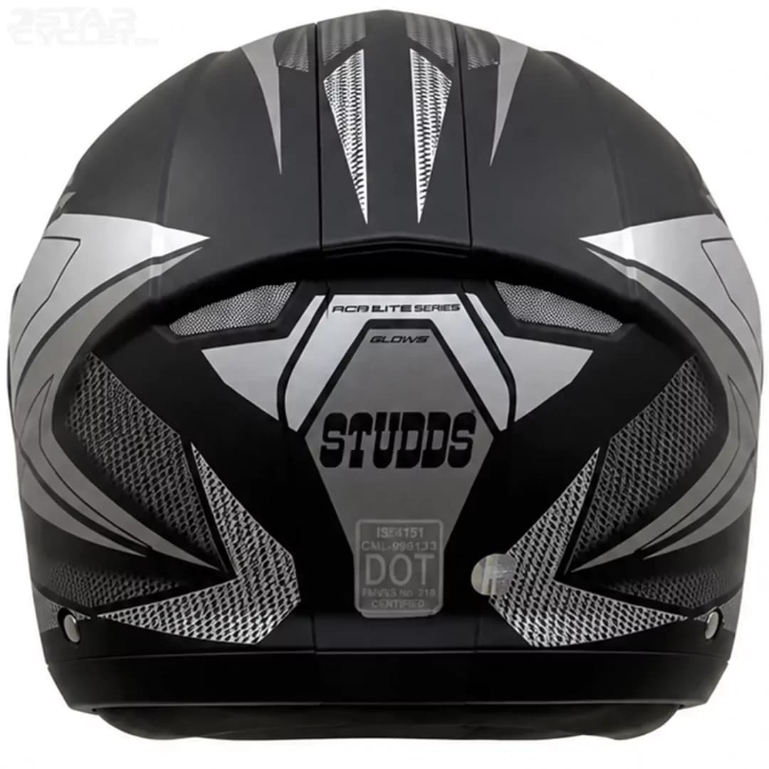 کلاه کاسکت فک متحرک استادز مدل NINJA ELITE MATT BLACK SILVER — تصویر ۴