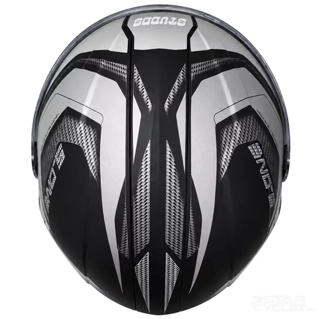 کلاه کاسکت فک متحرک استادز مدل NINJA ELITE MATT BLACK SILVER — تصویر ۶
