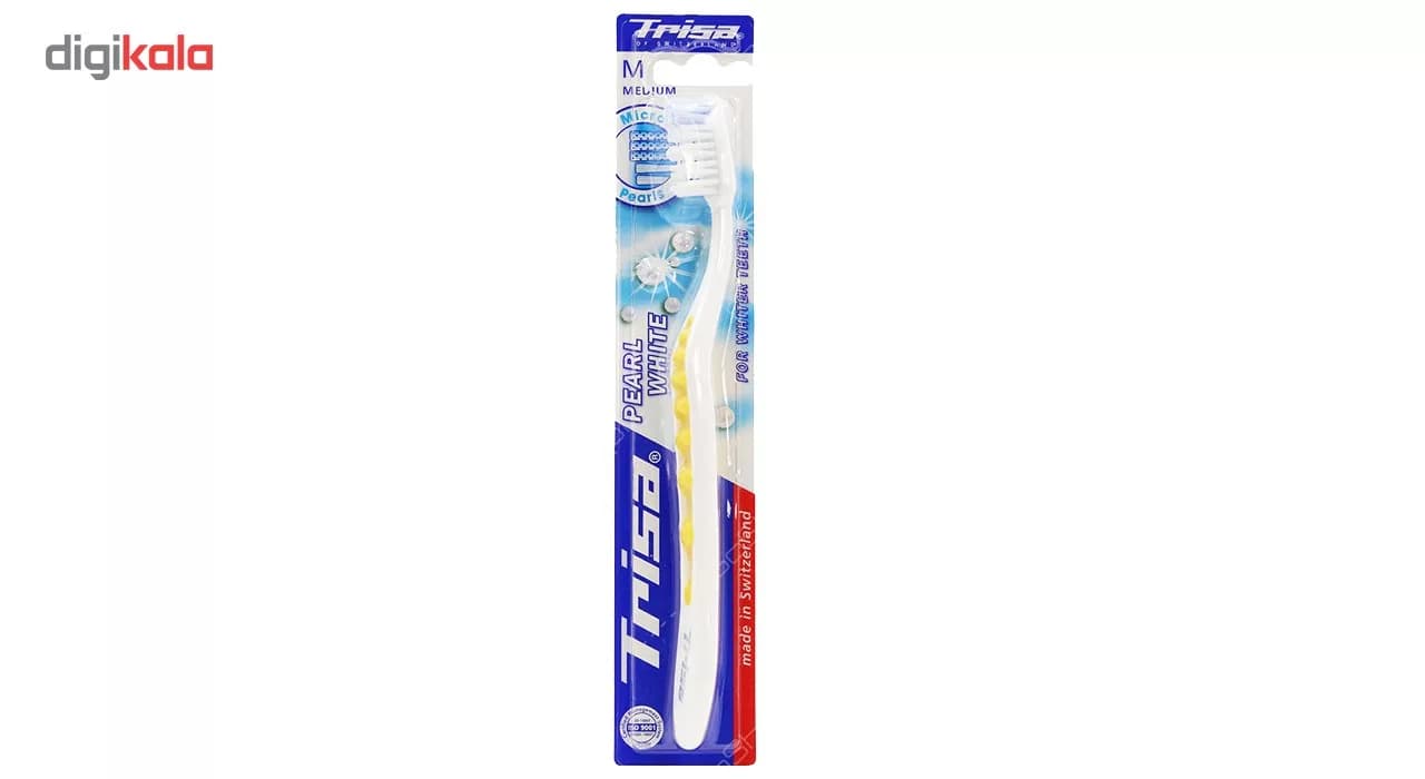 مسواک تریزا مدل Pearl White با برس متوسط — تصویر ۳