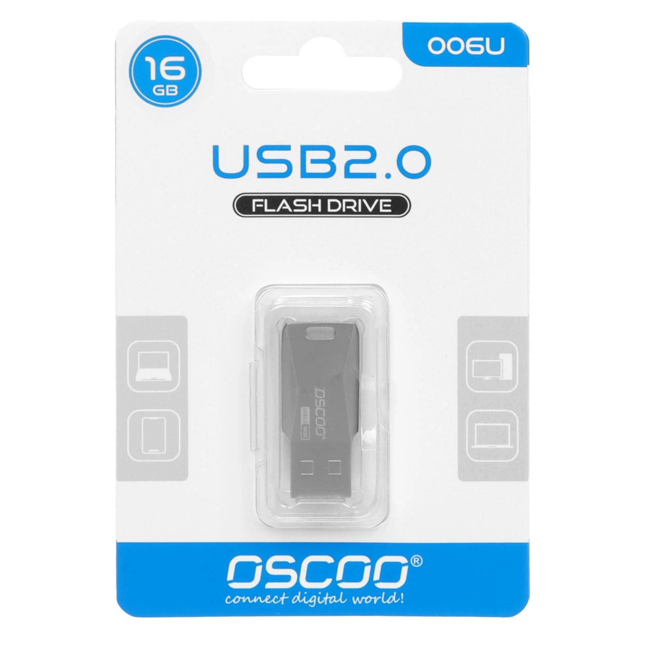 OSCOO 006U USB2.0 Flash Memory-16GB نقره ای (گارانتی پاسارگاد)