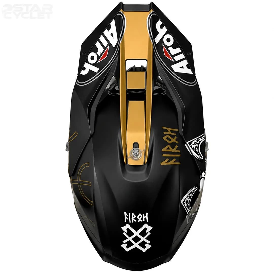 کلاه کاسکت کراسی آیرو مدل SWORD TWIST2 BLACK GOLD MATT — تصویر ۷