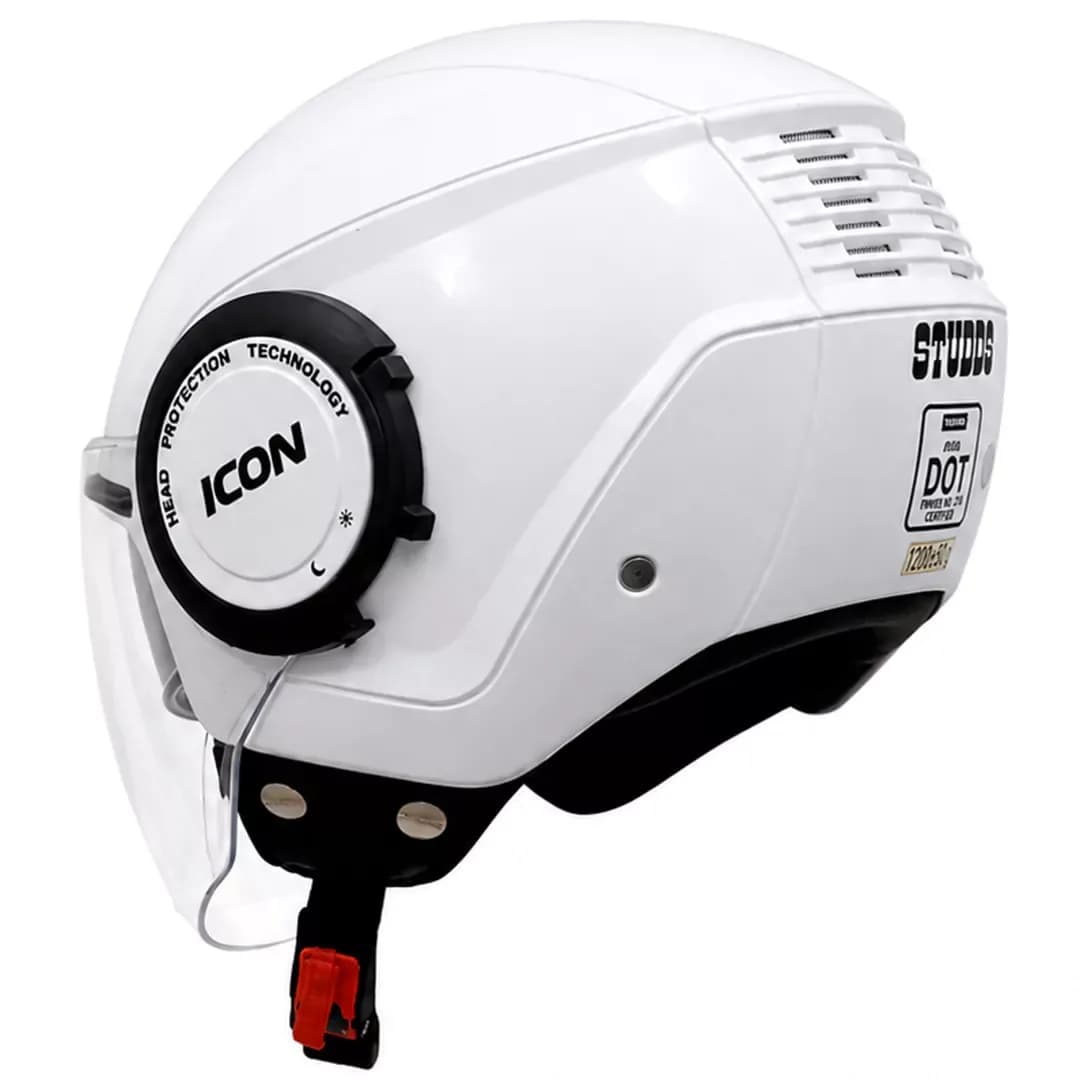 کلاه کاسکت بدون فک استادز مدل iCON WHITE — تصویر ۵