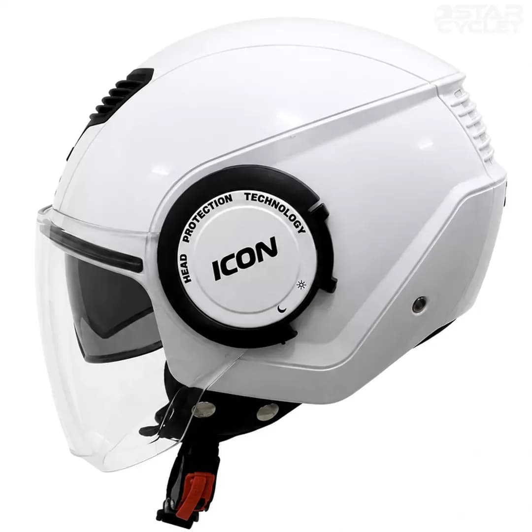 کلاه کاسکت بدون فک استادز مدل iCON WHITE — تصویر ۲
