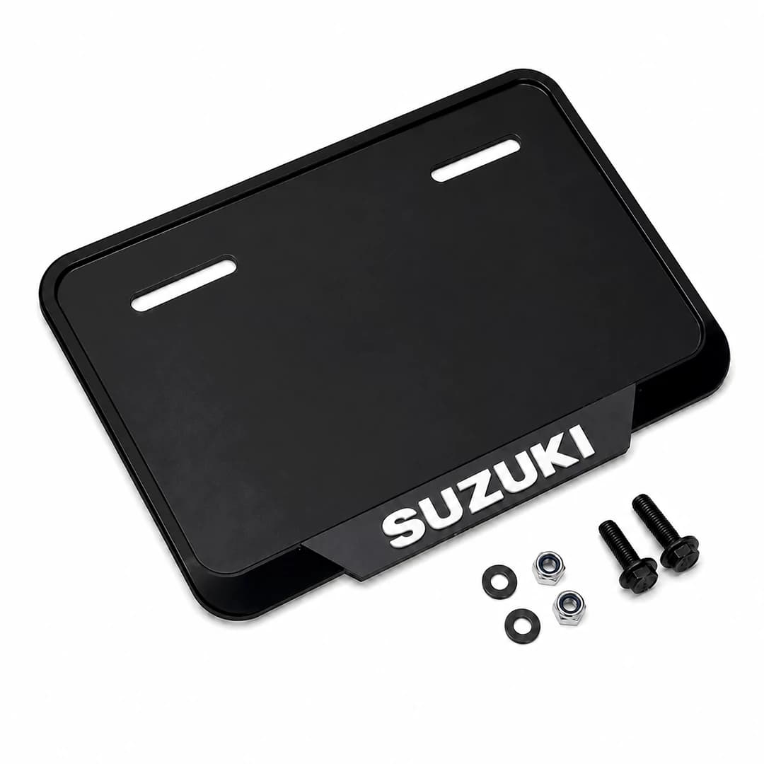 قاب پلاک استی استایل مدل SUZUKI WHITE