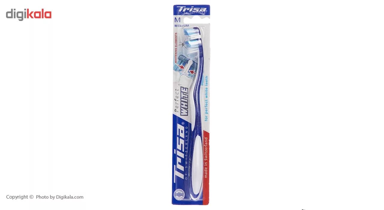 مسواک تریزا مدل Perfect White با برس متوسط — تصویر ۲