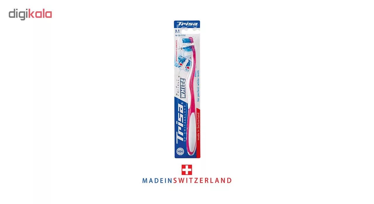 مسواک تریزا مدل Perfect White با برس متوسط — تصویر ۳