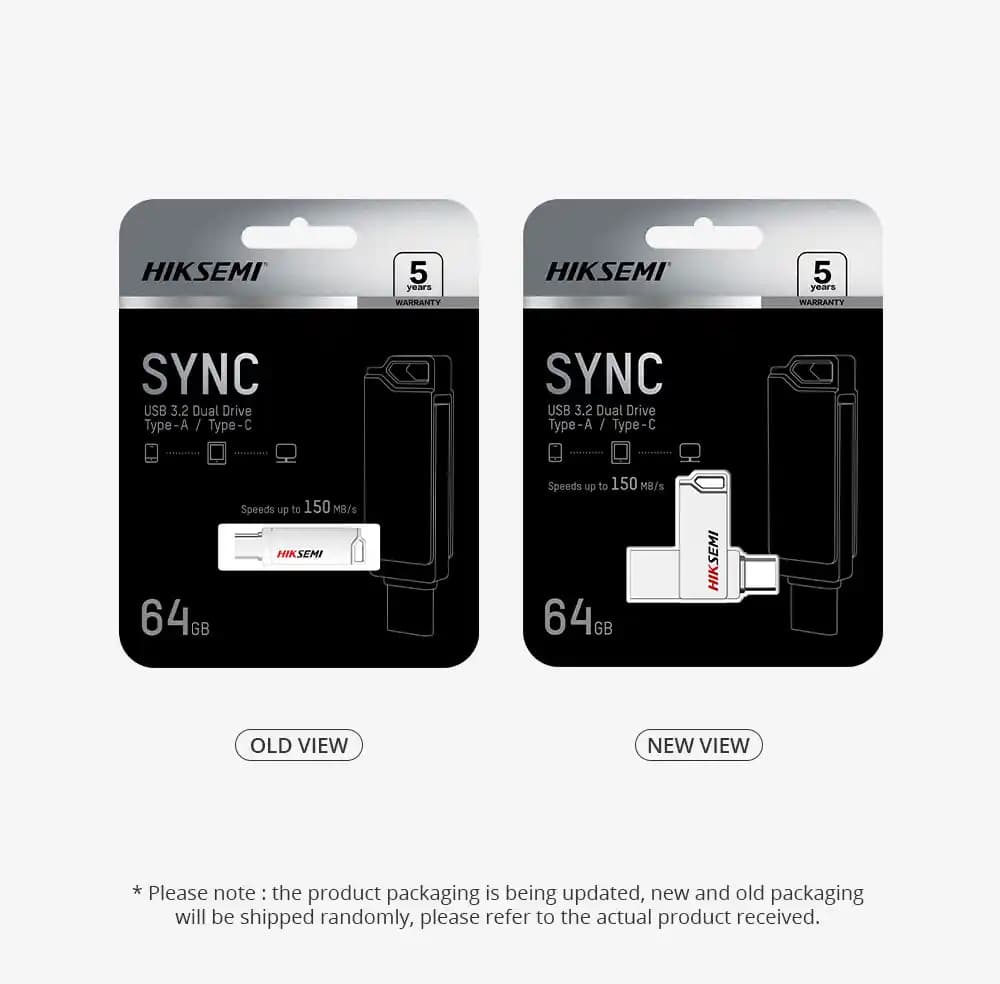 Hiksemi Sync USB3.2 Type-C Flash Memory – 64GB (گارانتی آونگ) — تصویر ۲