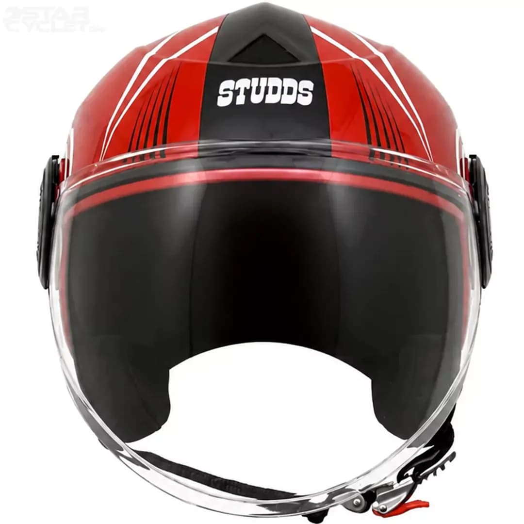 ‏کلاه کاسکت بدون فک استادز مدل URBAN SUPER RED BLACK WHITE — تصویر ۳