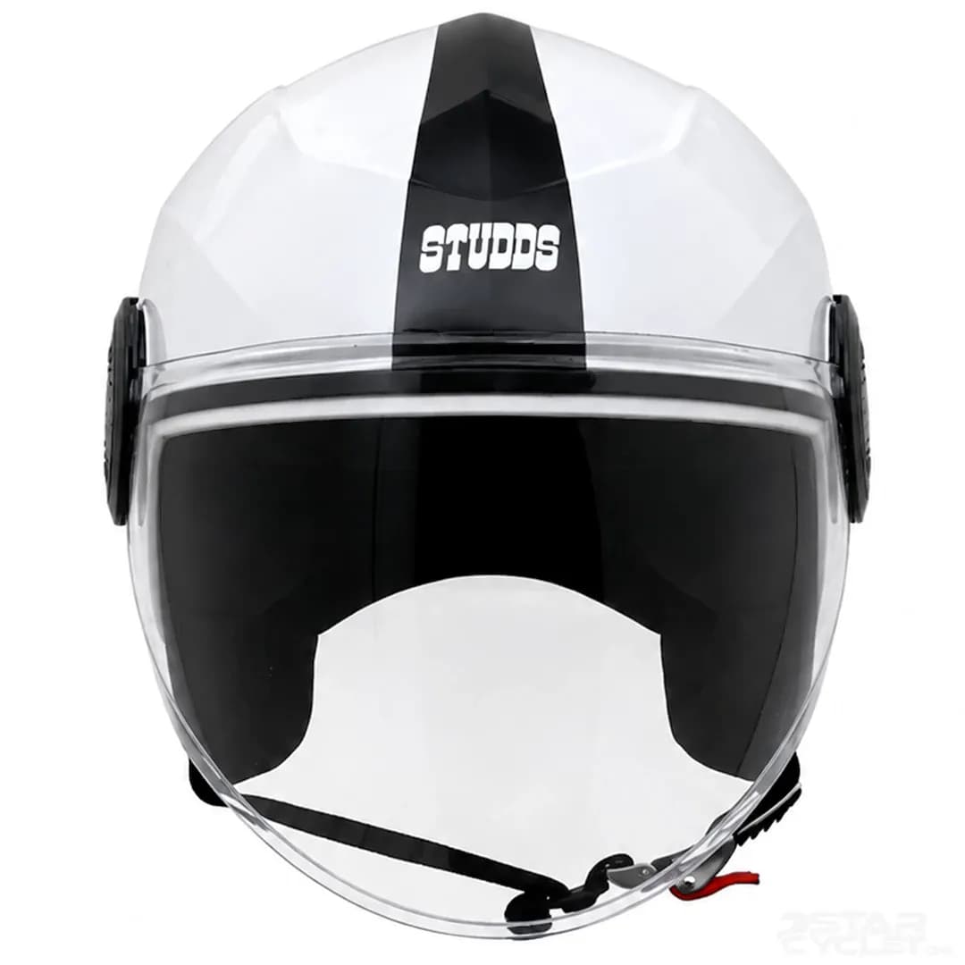 ‏کلاه کاسکت بدون فک استادز مدل URBAN SUPER WHITE BLACK LINE — تصویر ۴