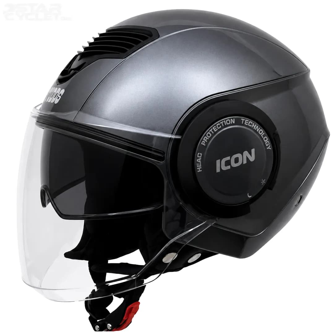 کلاه کاسکت بدون فک استادز مدل iCON SHINE GRAY