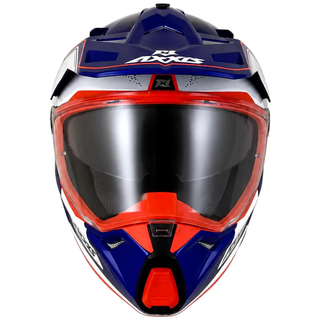 کلاه کاسکت ادونچری اکسیس مدل WOLF DS ROADRUNNER C7 BLUE WHITE ORANGE — تصویر ۳