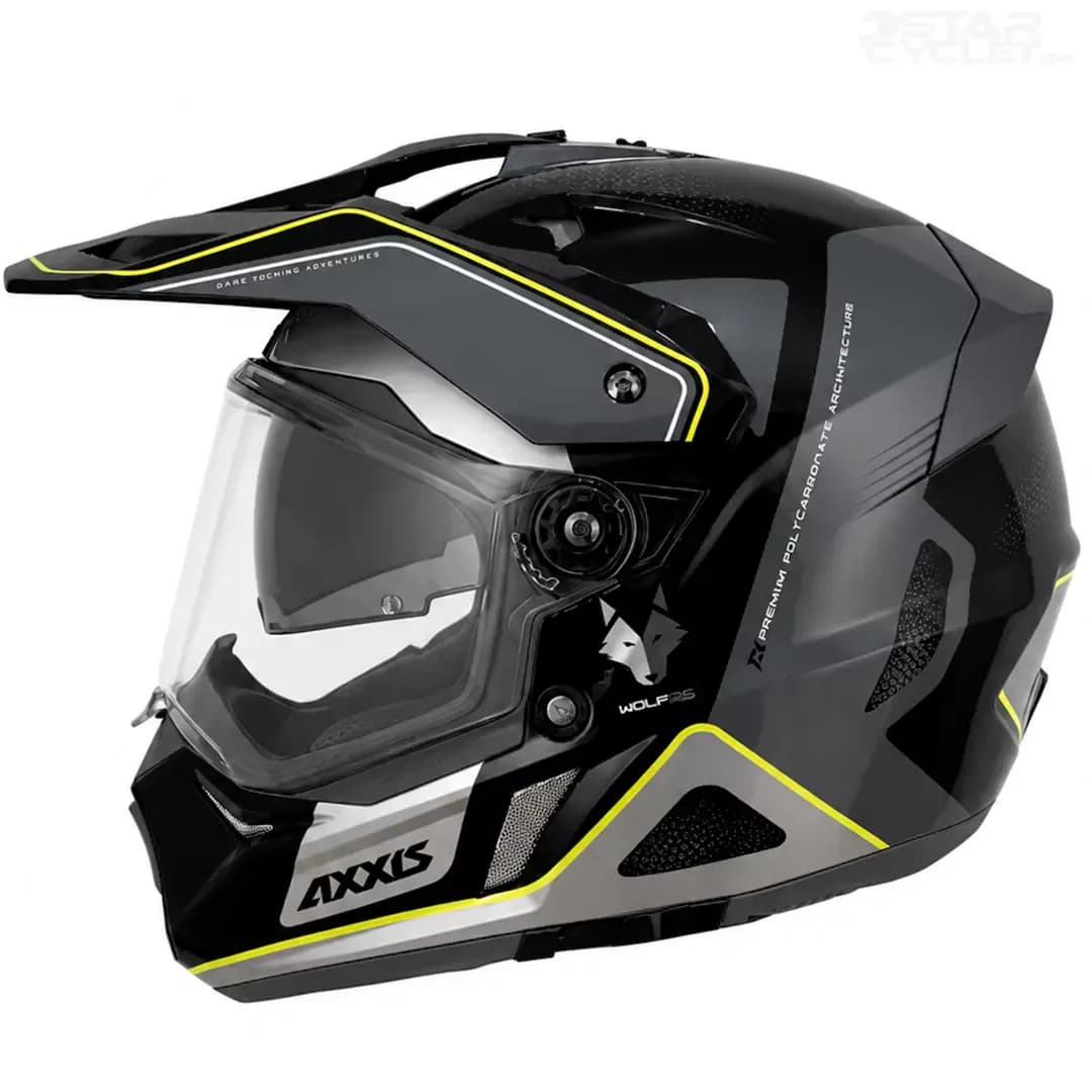 کلاه کاسکت ادونچری اکسیس مدل WOLF DS ROADRUNNER B2 GRAY BLACK — تصویر ۲