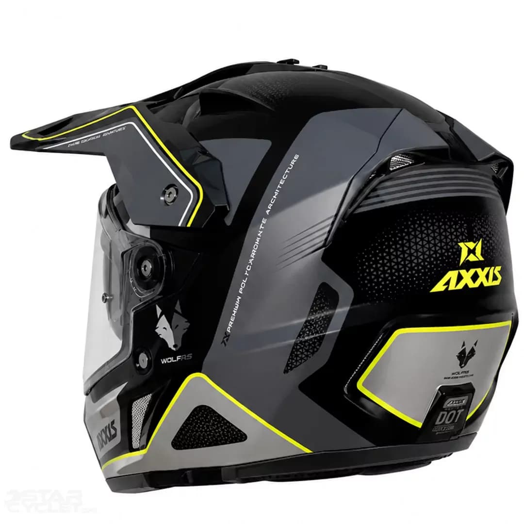 کلاه کاسکت ادونچری اکسیس مدل WOLF DS ROADRUNNER B2 GRAY BLACK — تصویر ۴
