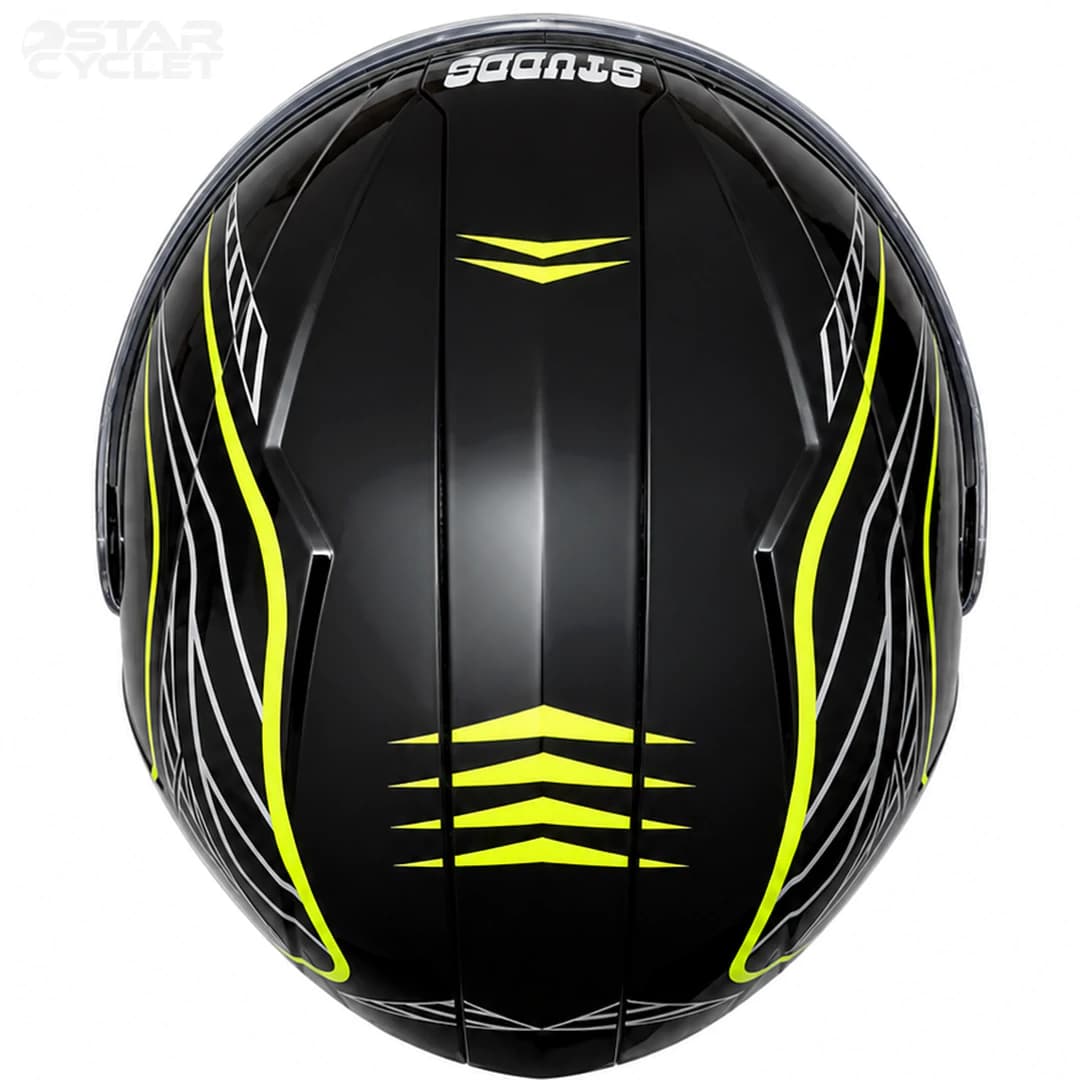 کلاه کاسکت فک متحرک استادز مدل NINJA ELITE BLACK PHOSPHORIC WHITE — تصویر ۵