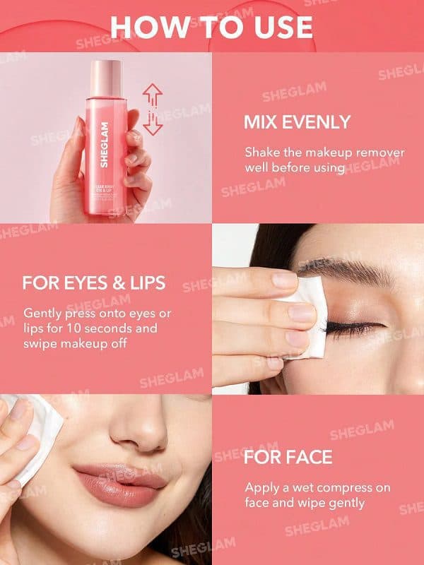 پاک کننده آرایش چشم و لب CLEAR AWAY شیگلم SHEGLAM — تصویر ۹