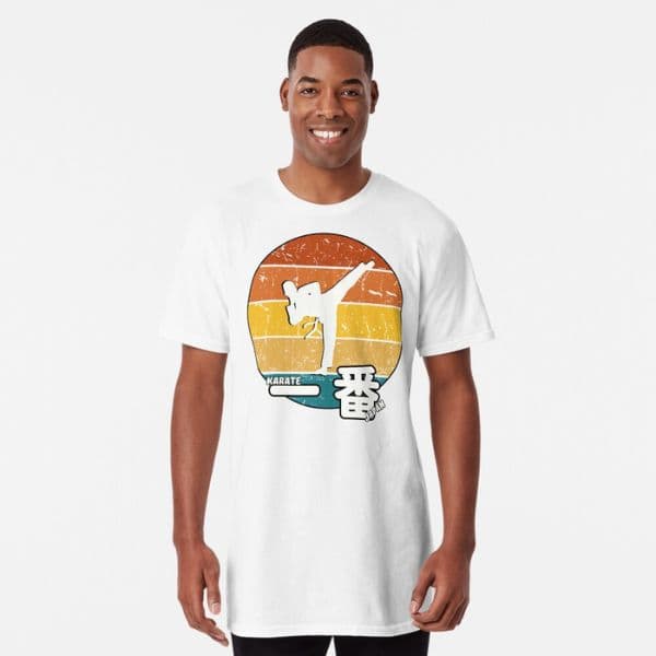 تی شرت گیمی Ichiban Karate Japan Distressed Vintage Retro Sunset Classic — تصویر ۳