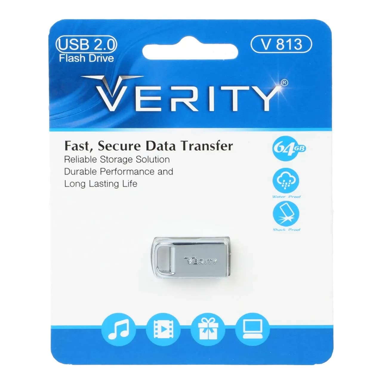Verity V813 USB2.0 Flash Memory-64GB (گارانتی آسان سرویس)