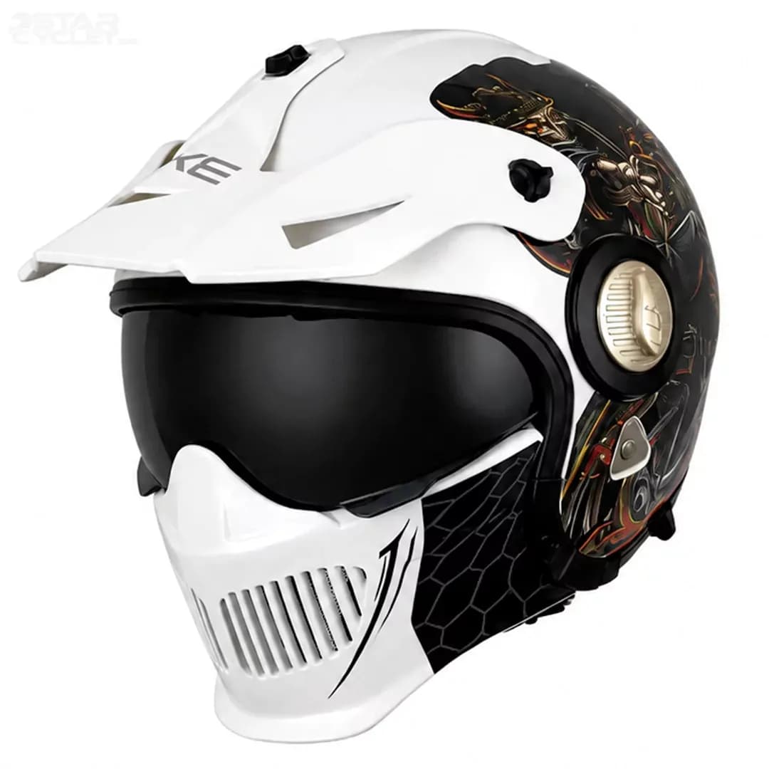 کلاه کاسکت فک جدا کایک مدل WHITE GAGE BROS