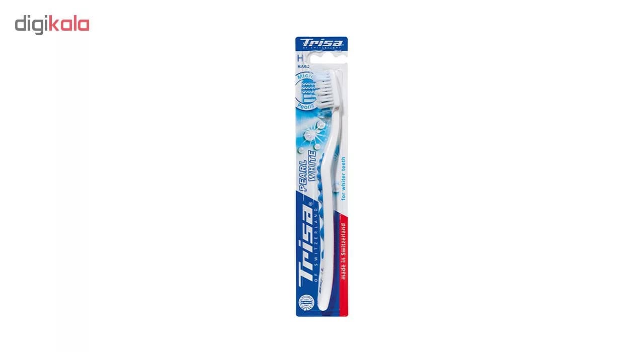مسواک تریزا مدل Pearl White با برس سخت — تصویر ۲