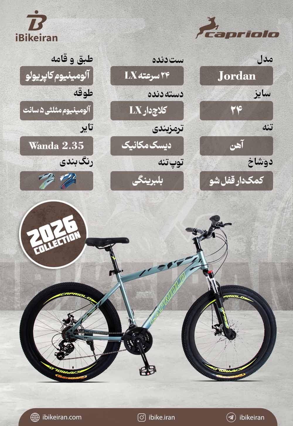 دوچرخه کاپریولو مدل جردن سایز 24 (Capriolo Jordan) — تصویر ۲