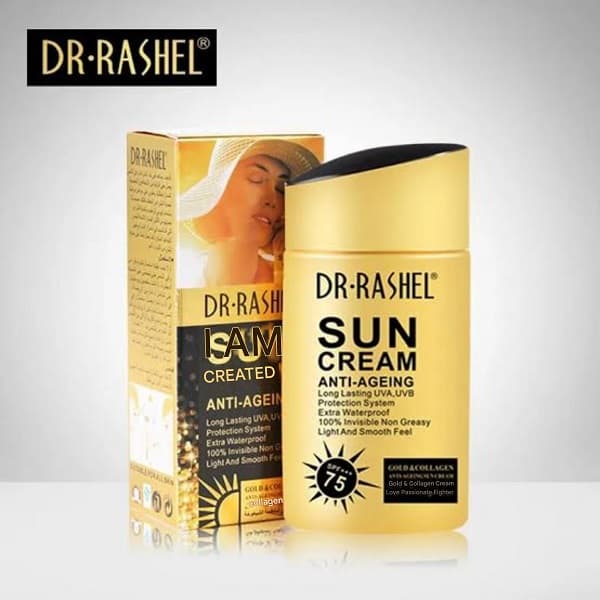 کرم ضد آفتاب بدون رنگ دکتر راشل SPF 75 مدل Anti Ageing — تصویر ۲
