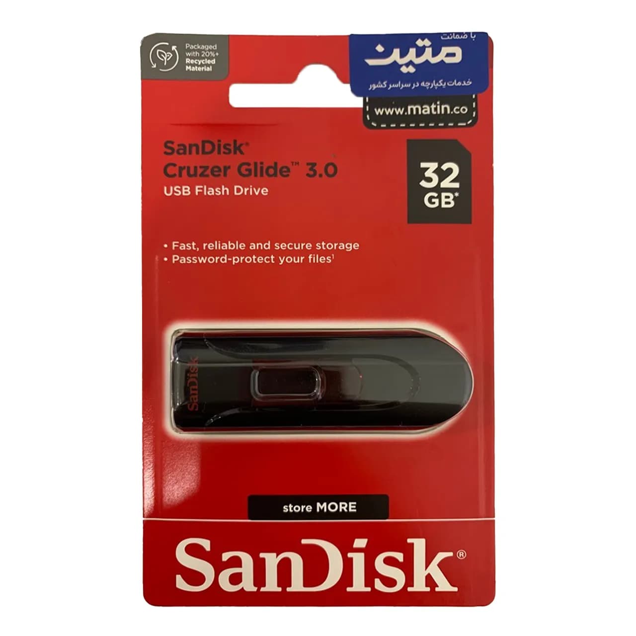 SanDisk Cruzer Glide USB3.0 Flash Memory -32GB (گارانتی متین)