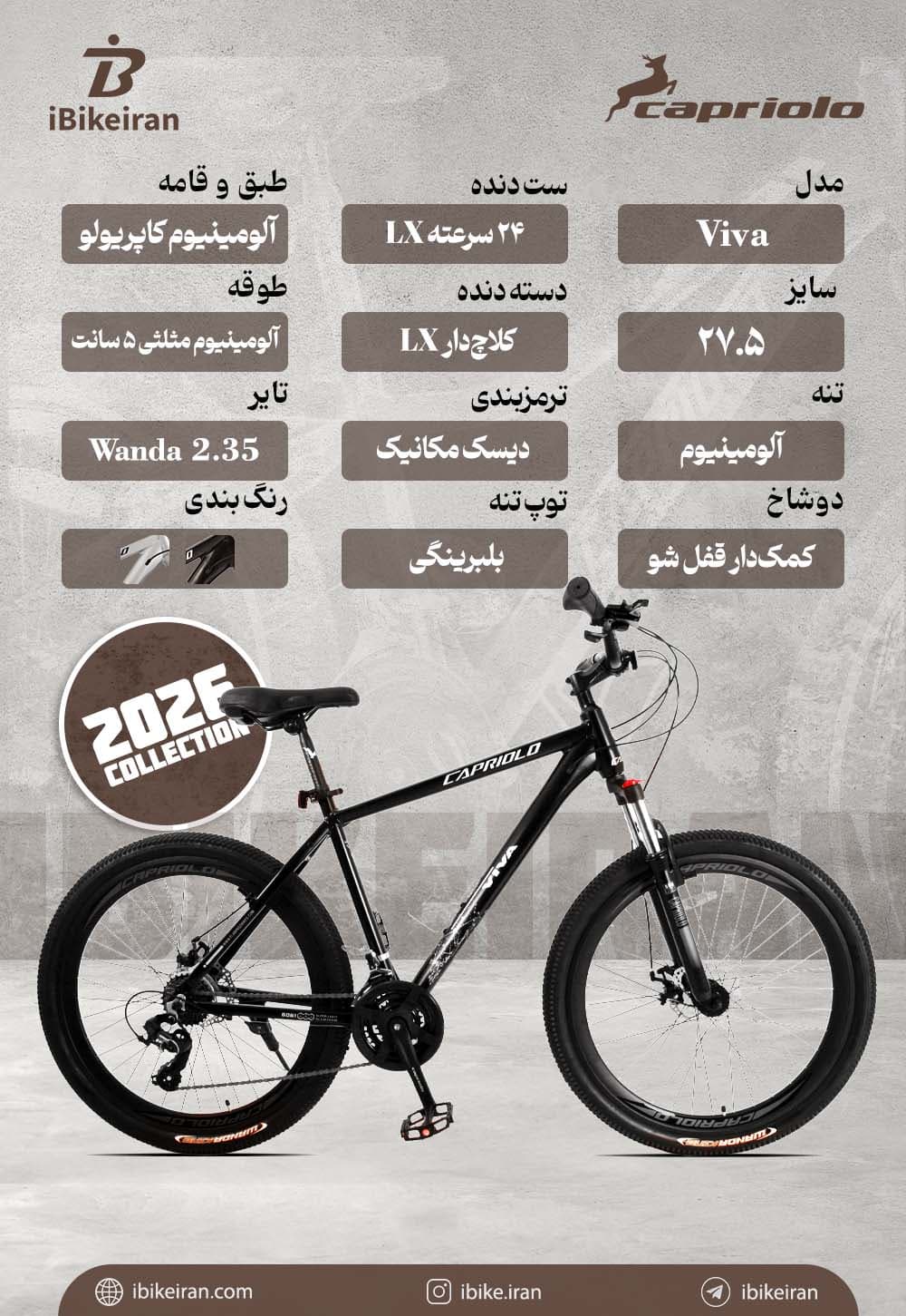 دوچرخه کاپریولو مدل ویوا سایز 27.5 (Capriolo Viva) — تصویر ۴