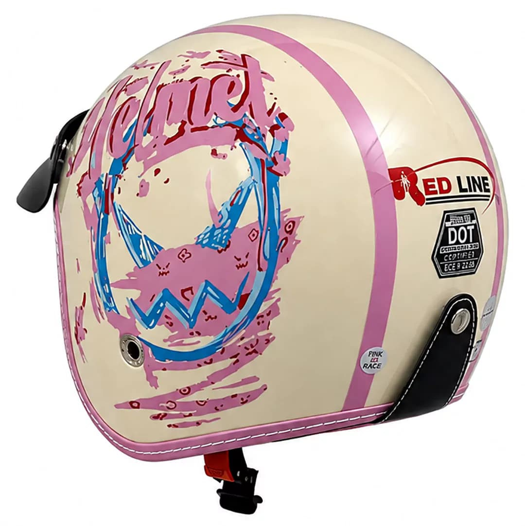 کلاه کاسکت وسپایی ردلاین مدل BRIGHT CREAM HELMET 936-17 — تصویر ۵