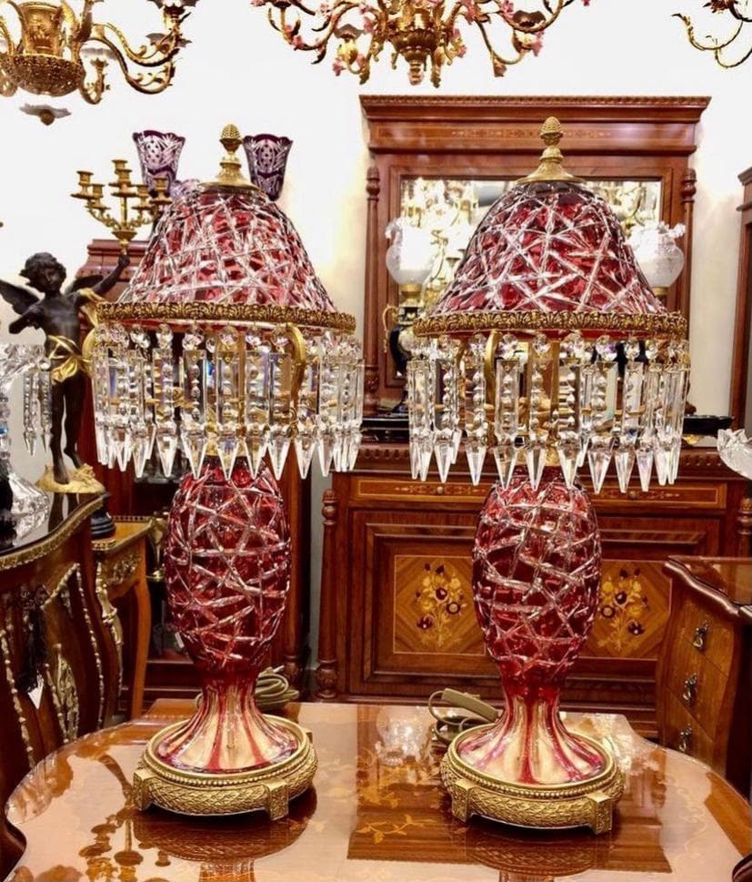 یک جفت چراغ کریستال دوپوست — تصویر ۳