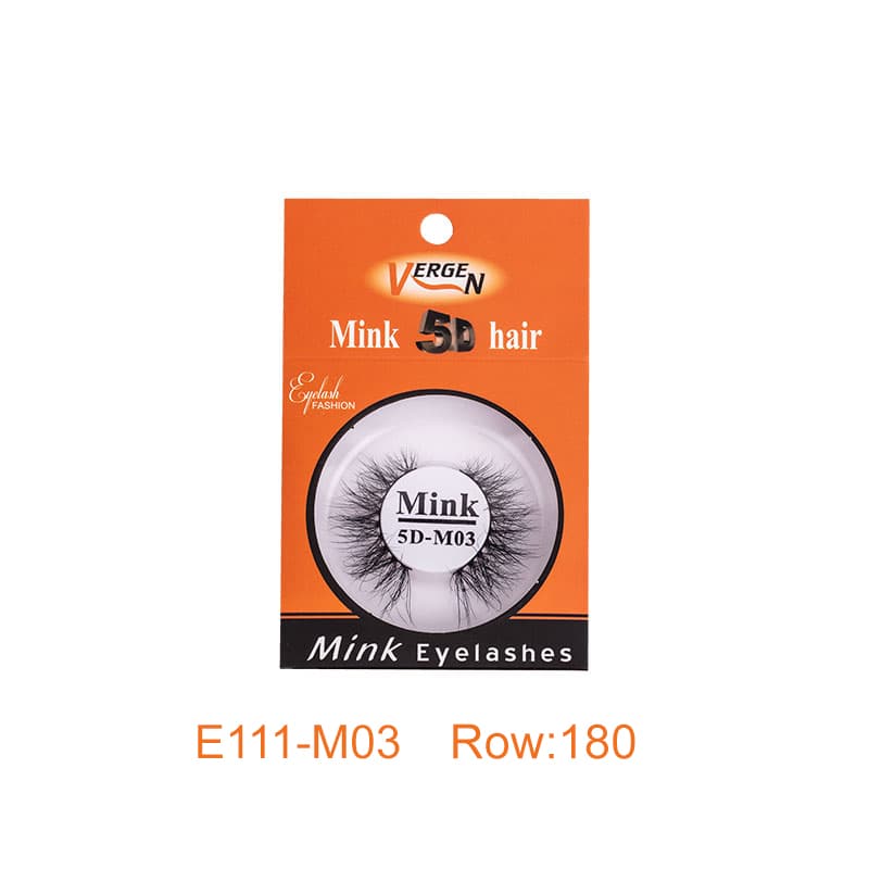 مژه مصنوعی ابریشمی mink) 5D) با کد E111-03 برند vergen