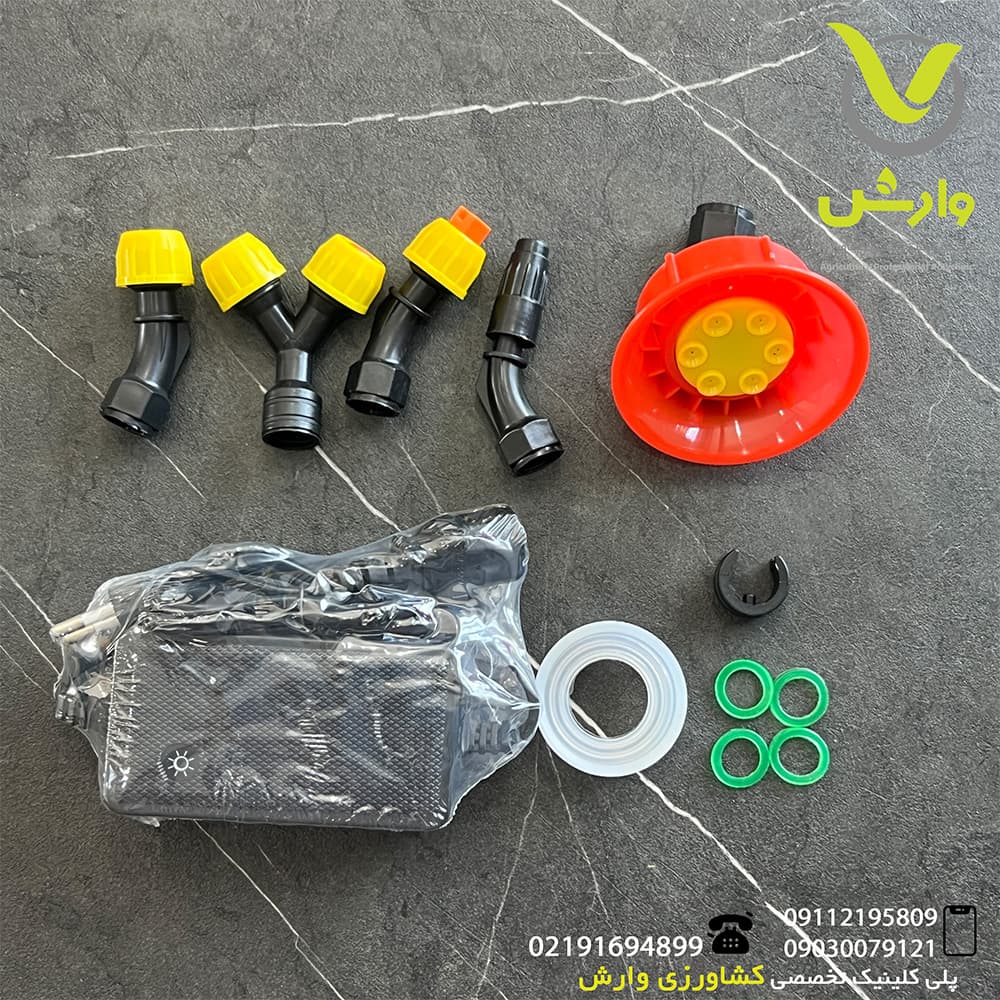 سمپاش شارژی دوکاره FST اف اس تی نارنجی 20 لیتری — تصویر ۳