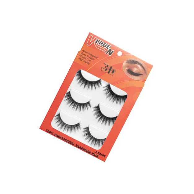 مژه مصنوعی 3D سه عددی با کد E120-12 برند vergen
