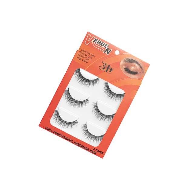 مژه مصنوعی 3D سه عددی با کد E120-08 برند vergen