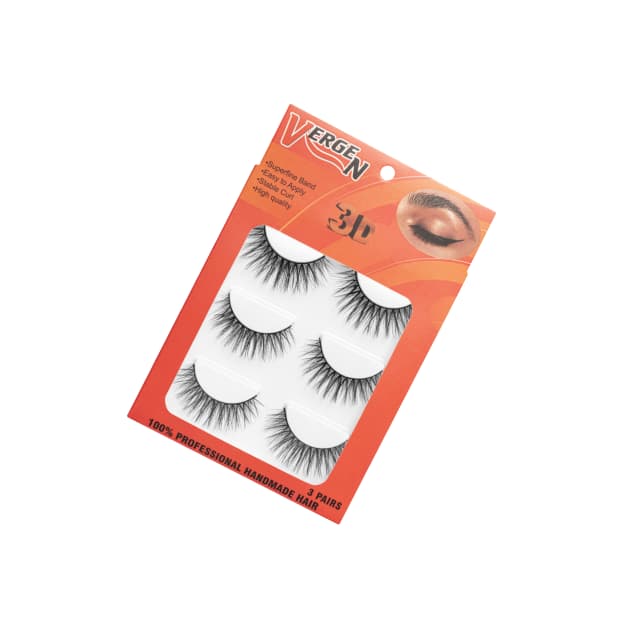 مژه مصنوعی 3D سه عددی با کد E120-07 برند vergen