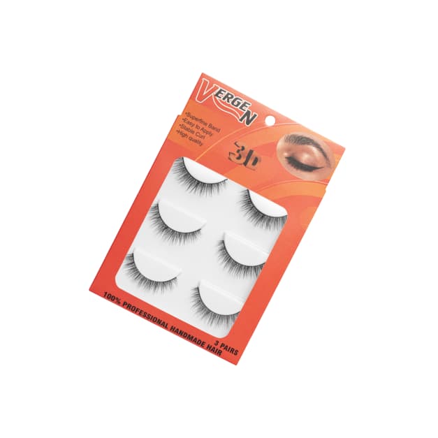 مژه مصنوعی 3D سه عددی با کد E120-01 برند vergen