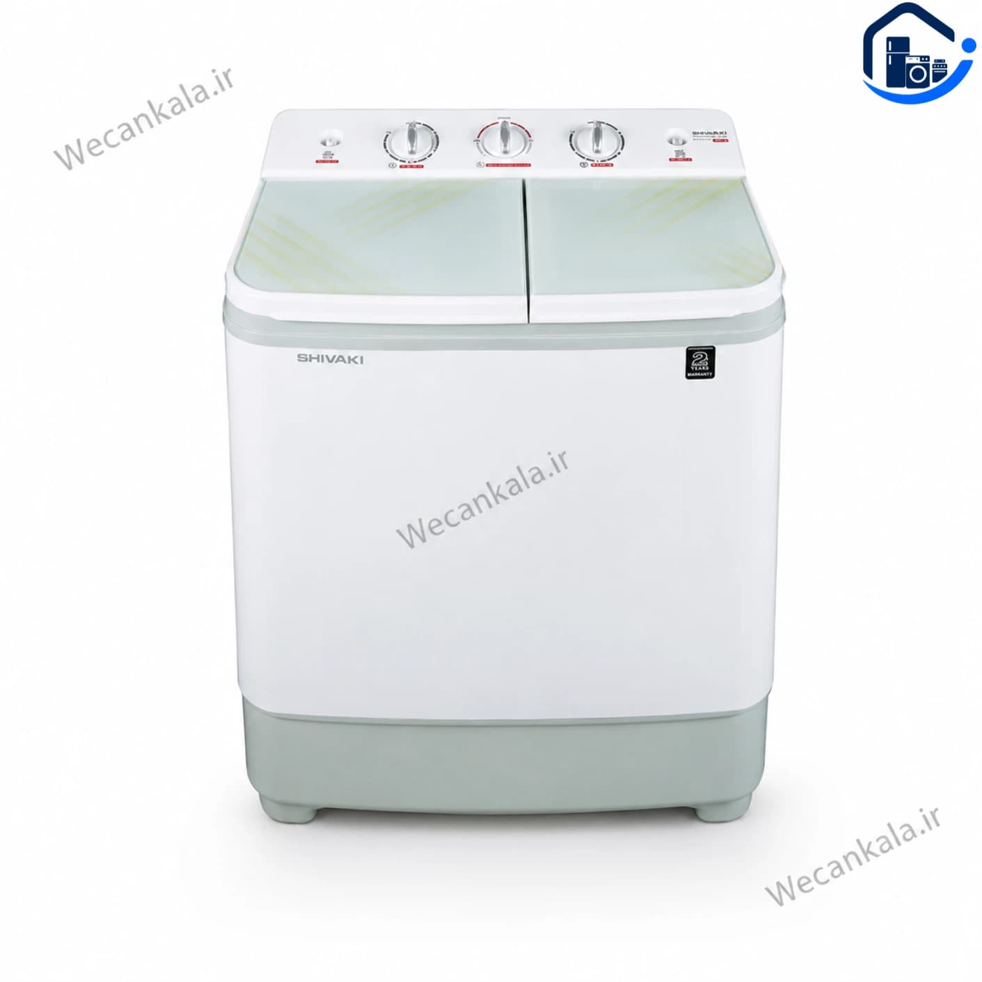 مینی واش دوقلو سیلور لوکس 3.5 کیلو درب شیشه‌ای مدل SLW4500TG