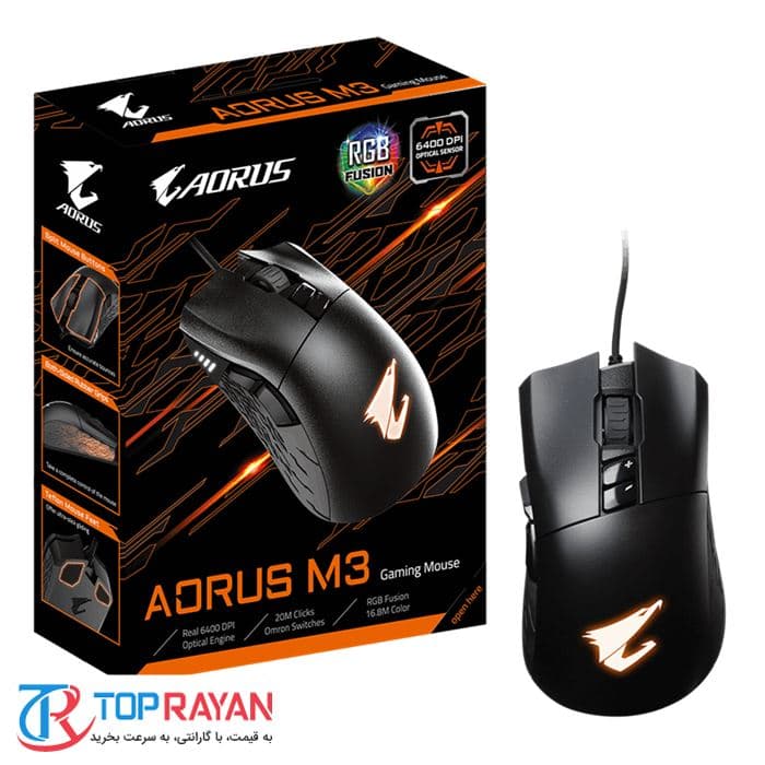 موس گیمینگ گیگابایت AORUS M3 — تصویر ۹
