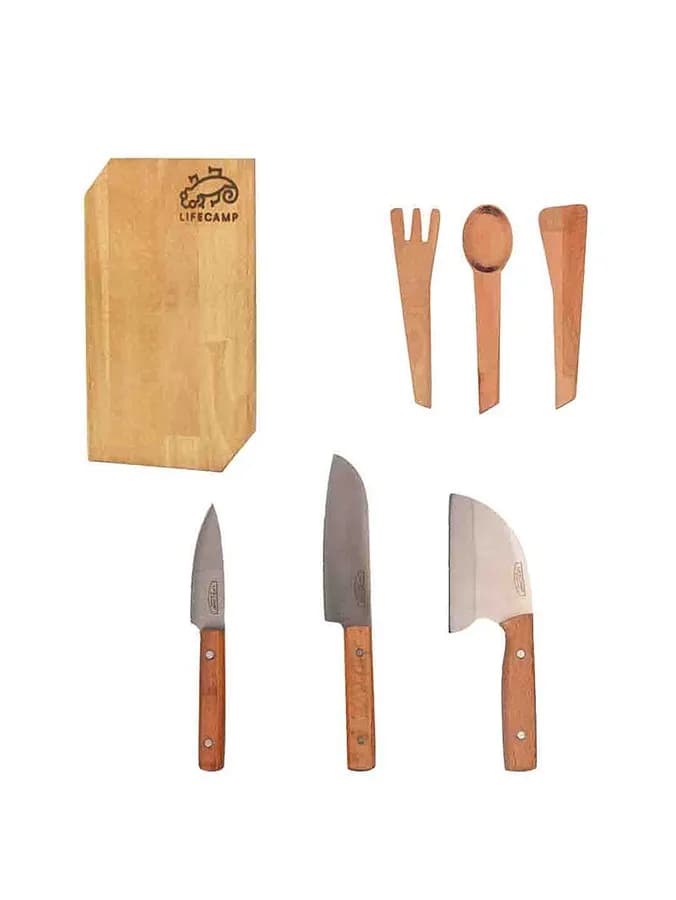 ست چاقو و تخته هفت تکه صربستانی life camp