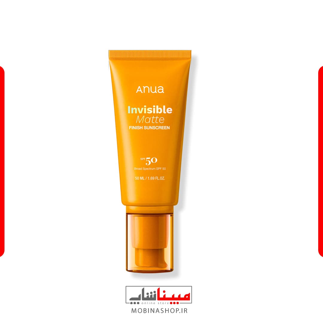 ضدآفتاب مات و بی‌رنگ SPF 50 آنوا 50 میل | Anua Invisible Matte Finish SPF 50 Sunscreen