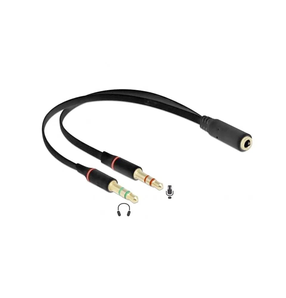 کابل تبدیل 1 (مادگی 3.5 mm) به 2 (نری هدفون – میکروفن) 20 سانتی متر PNET — تصویر ۲