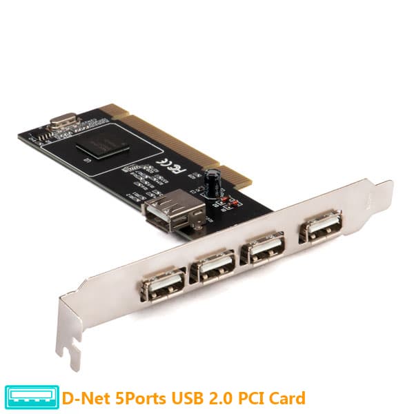 کارت PCI پنج پورت USB2.0 دی نت